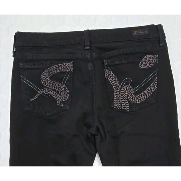 Rare Citizens of Humanity Womens Jeans 28 Black Serpent Snake Flare Bootcut USA - Picture 1 of 15